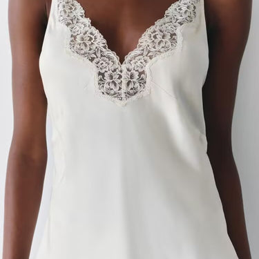 Velma Lace Satin Sling Top