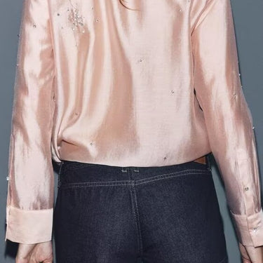 Sparkle Embroidered Button Down Shirt