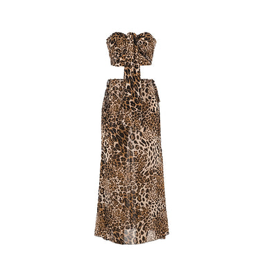 Issabelle Two Piece Leopard Skirt Set