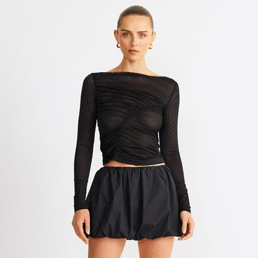 Ana Mesh Long Sleeve Top