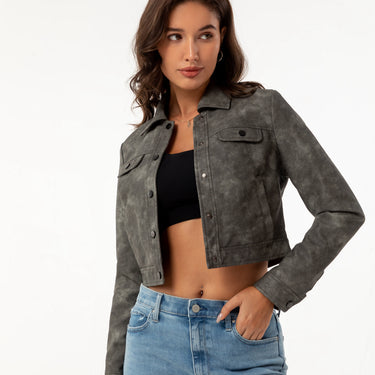 Crudo Leather Faux Leather Jacket