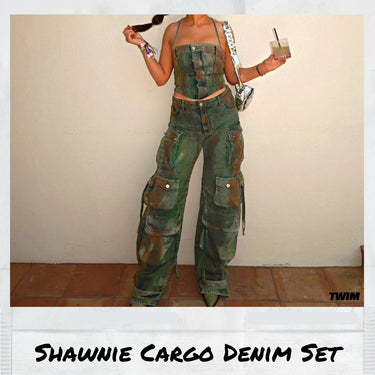 Shawnie Cargo Denim Set