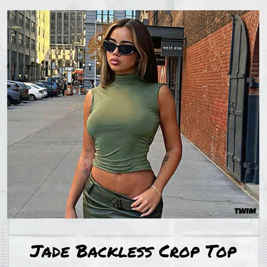 Jade Backless Crop Top