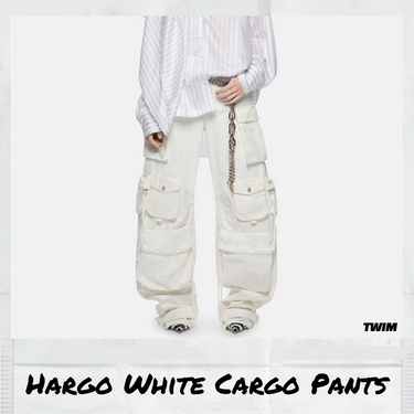 Hargo White Cargo Pants