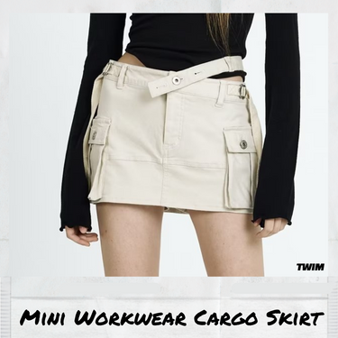 Mini Workwear Cargo Skirt