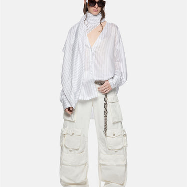 Hargo White Cargo Pants