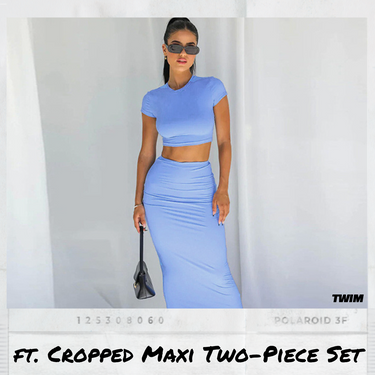 Cropped Maxi Two-Piece Set