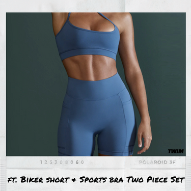 Biker short & Sports bra Two Piece Set